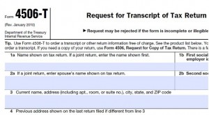 IRS Form 4506T